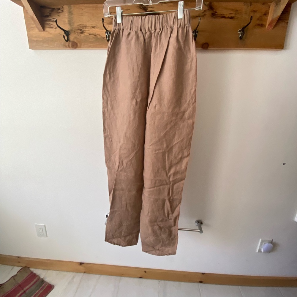 NPL tulip hem linen pants